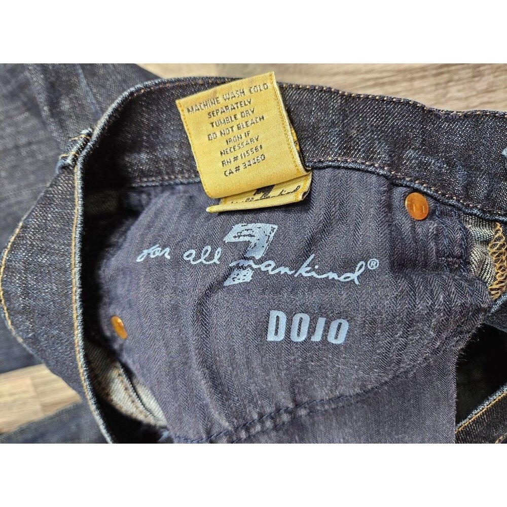 7 For All Mankind Womens Size 28 Distressed Embroidered Pockets Jeans Capris - Picture 9 of 14